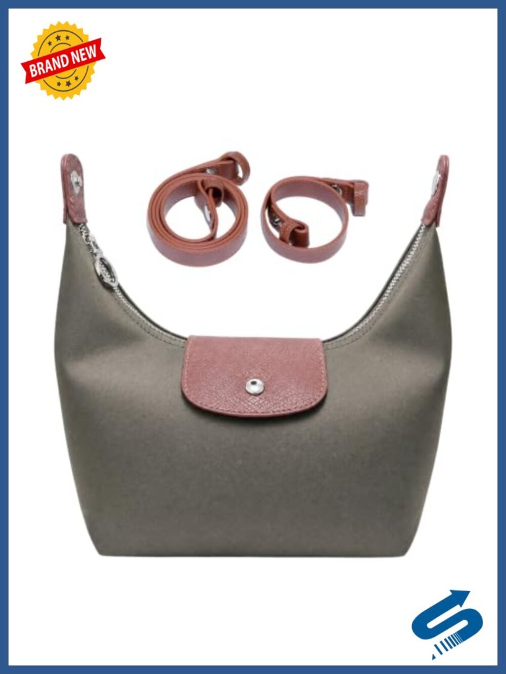 Mini Nylon Crescent Bag Convertible Crossbody Purse with 2 Straps